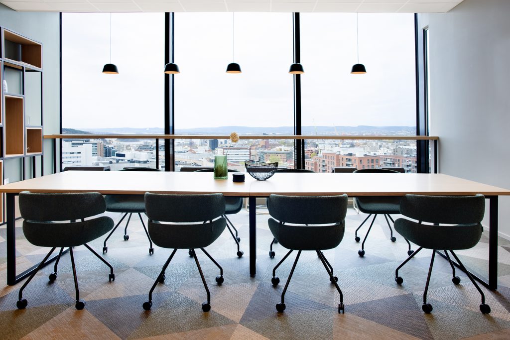 Office Interior Design and Custom Office Furniture Production for Hitach energy in Norway